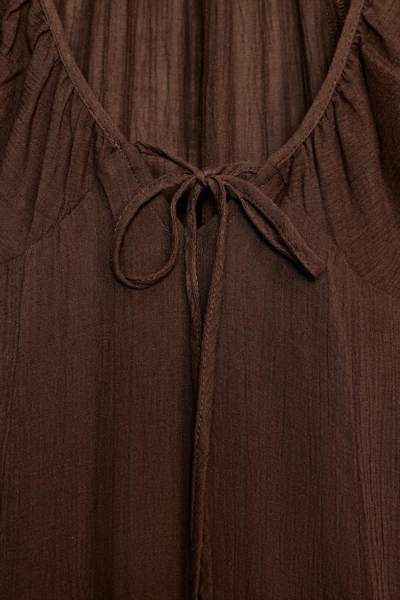 Zara Chiffon Godet Midi Dress