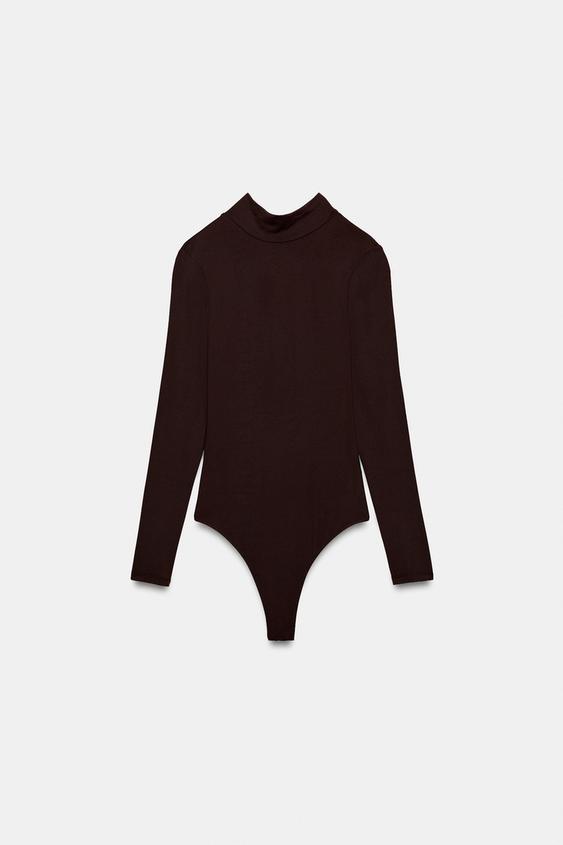 Zara Polyamide Tie-Detail Bodysuit