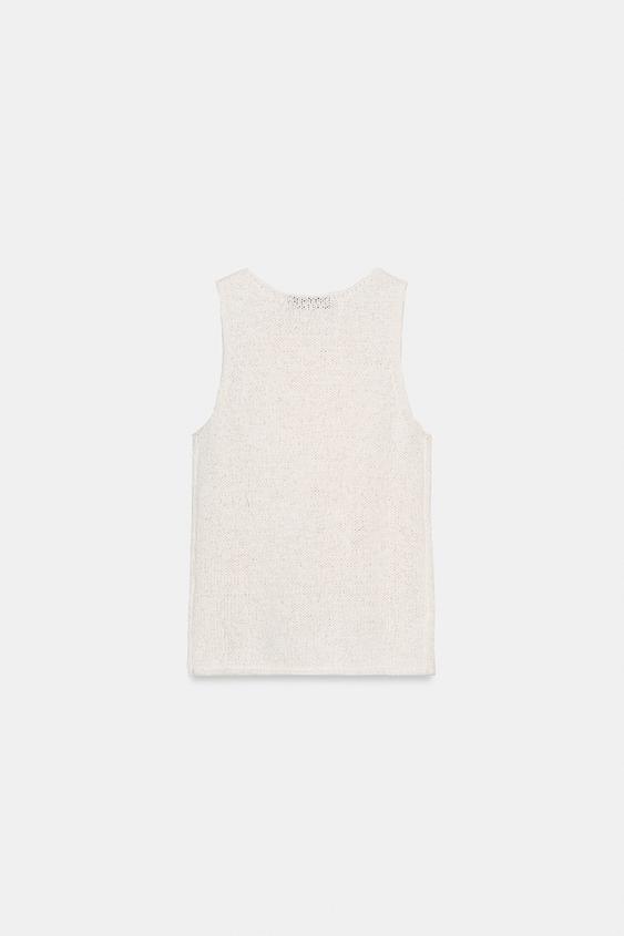 Zara Chunky Knit Top (Ecru)