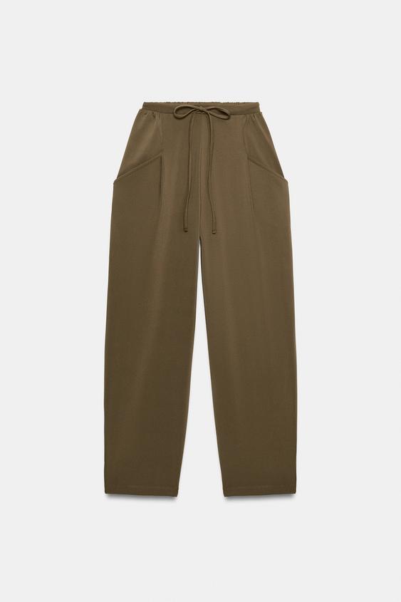 Zara Textured Trousers with Pockets