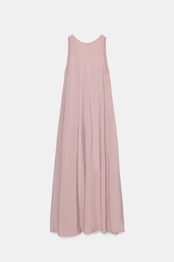 Zara Flowing Midi Dress (Dusty Mauve)