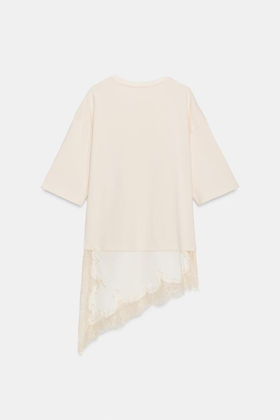 Zara Lace Combined T-Shirt