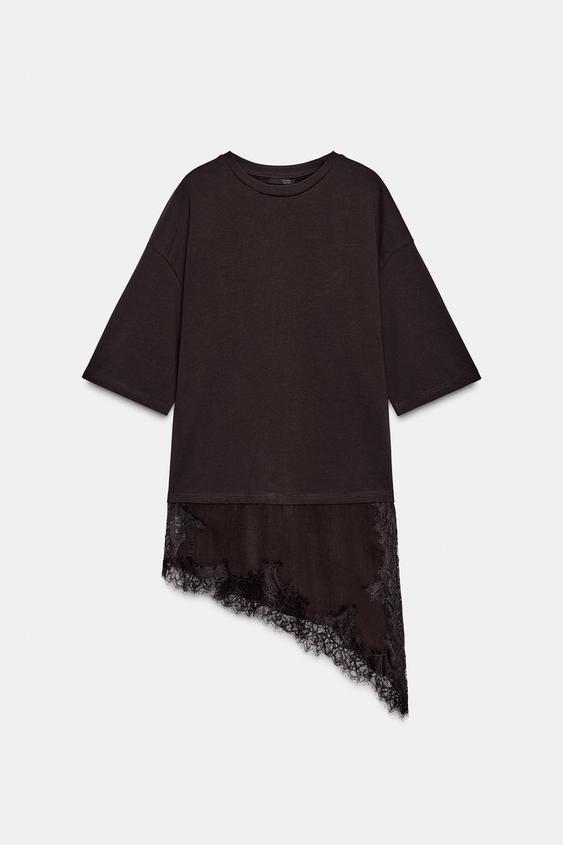 Zara Lace Combined T-Shirt