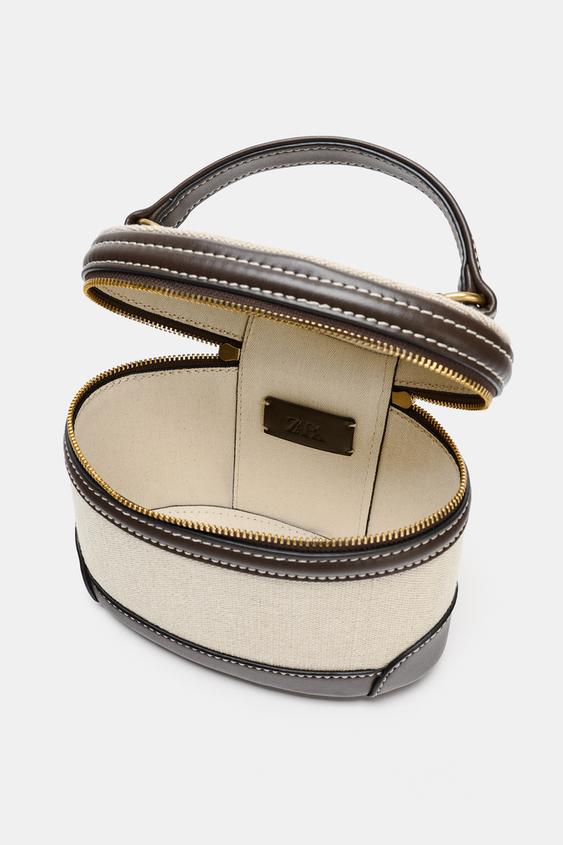 Zara Contrast Rigid Bag (Light Beige)
