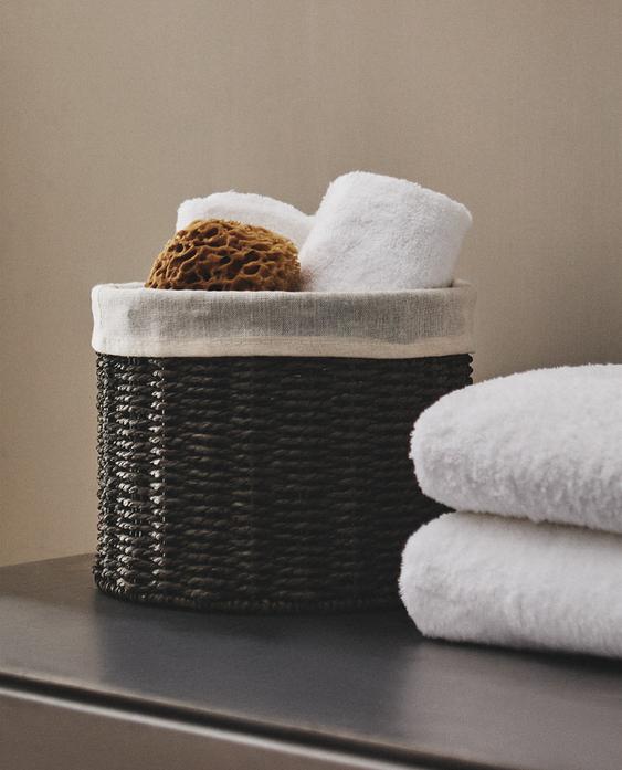 Zara Home Round Basket with Cotton Lining