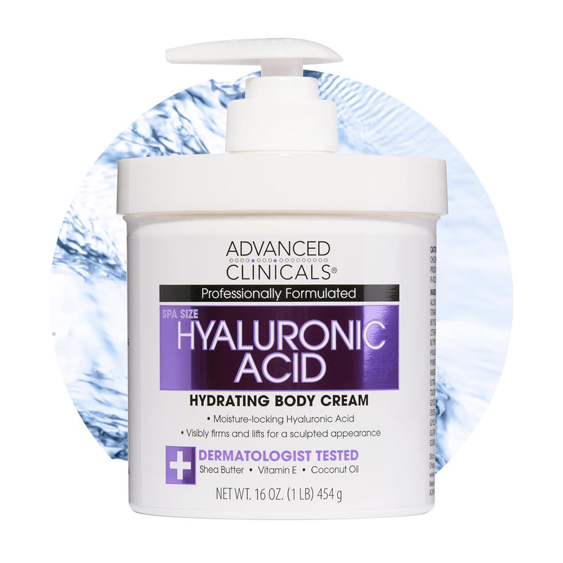 Advanced Clinicals Hyaluronic Acid Hydrating Body Cream 454g