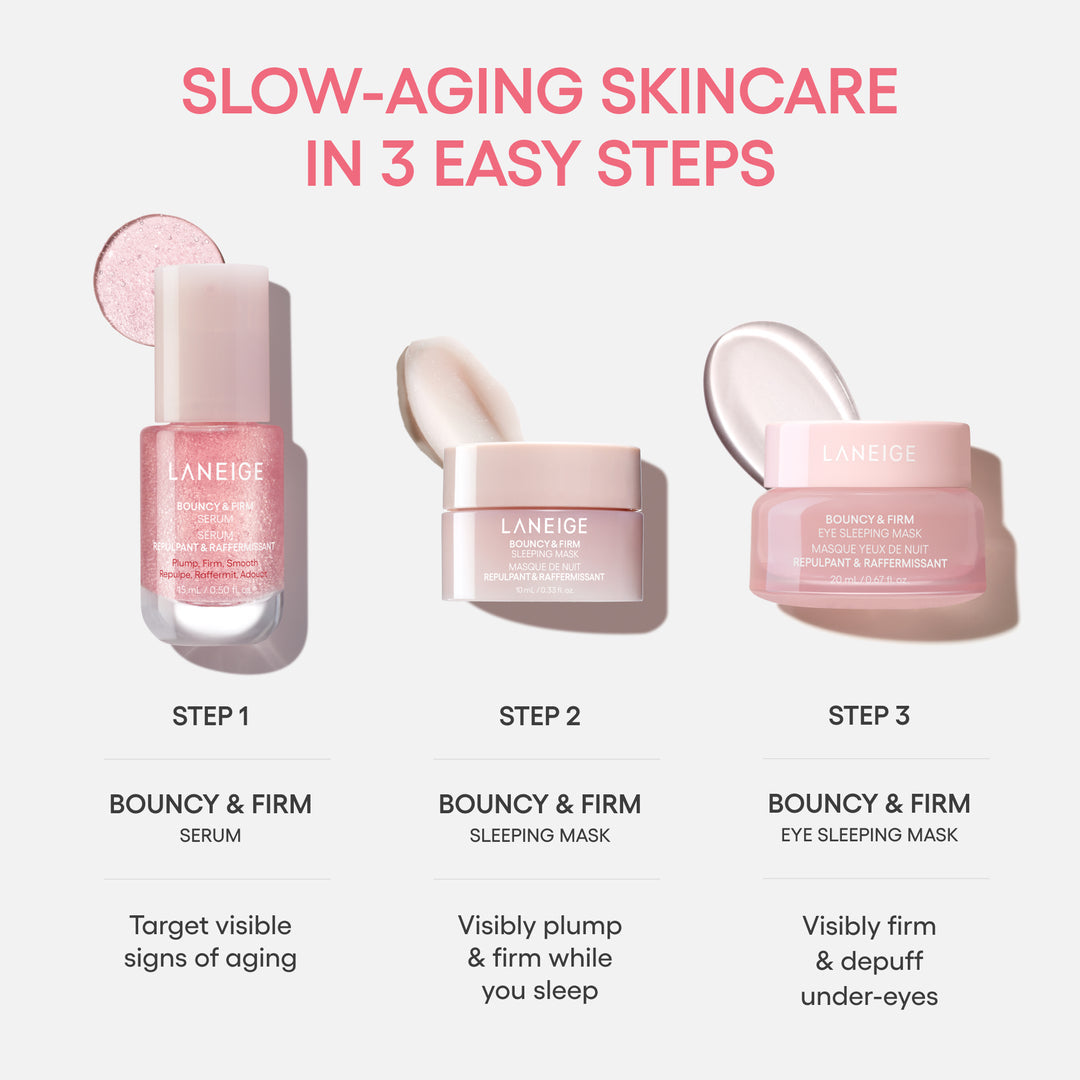 Laneige Plump & Hydrate Trio (Bouncy Serum, Sleeping Mask and Eye Mask)