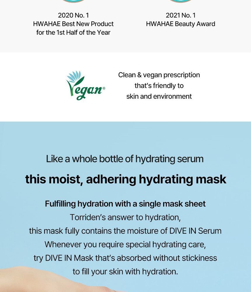 Torriden Dive In Hyaluronic Acid Sheet Mask