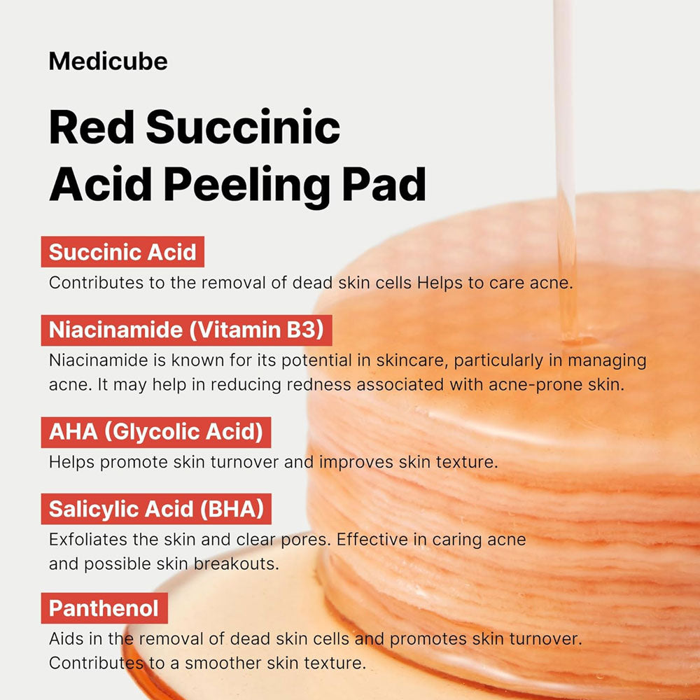 medicube Red Succinic Acid Peeling Pad