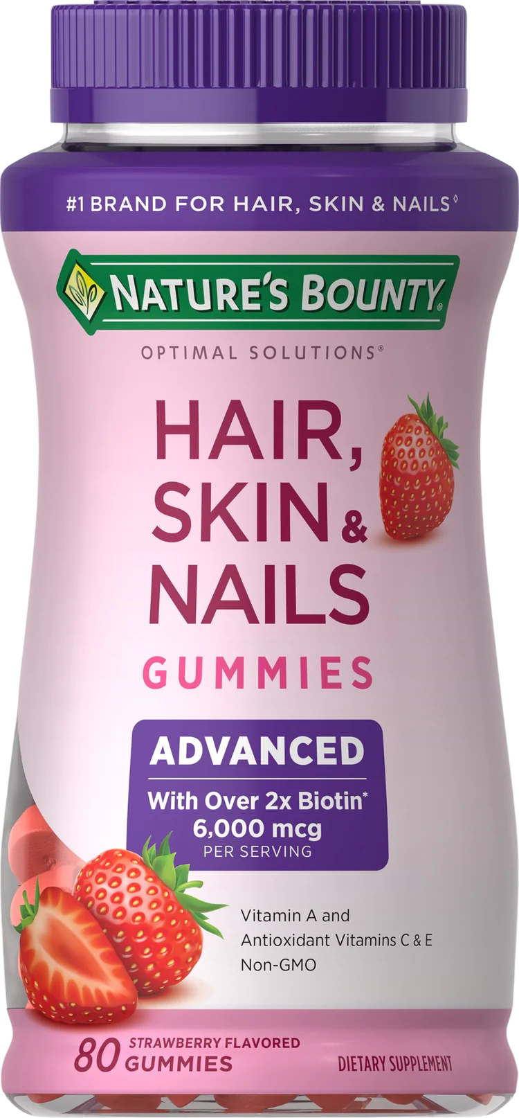 Nature's Bounty Hair Skin & Nails Advanced Gummies with Biotin 6000mcg