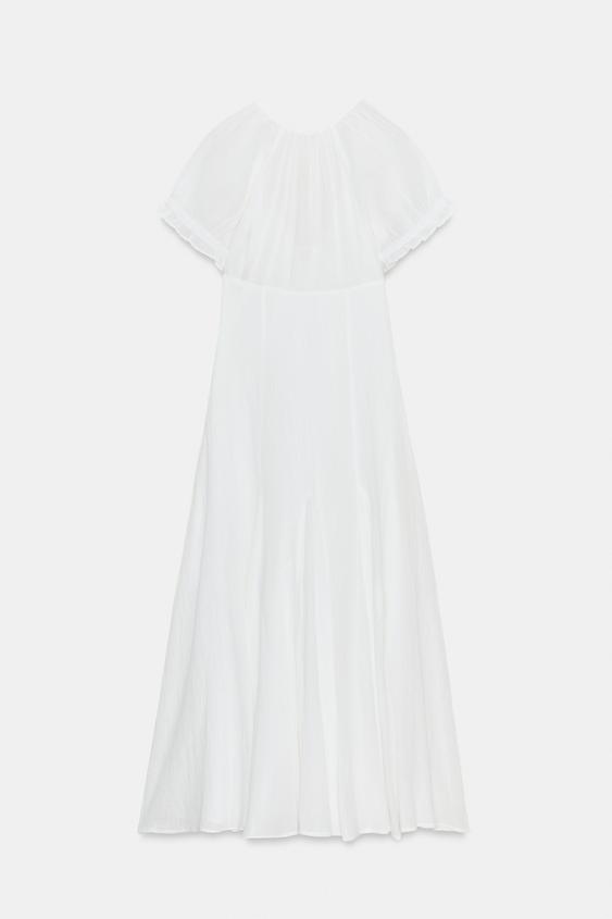 Zara Chiffon Godet Midi Dress
