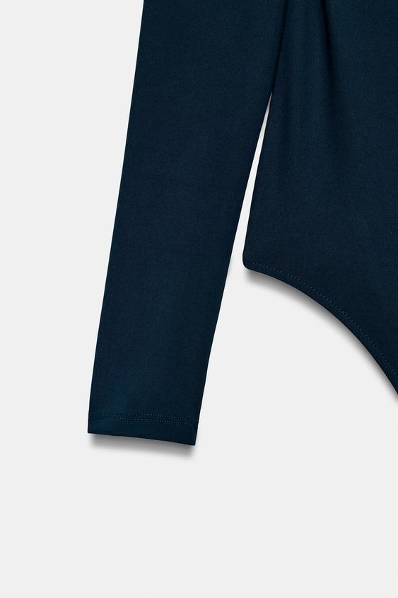 Zara Polyamide Tie-Detail Bodysuit