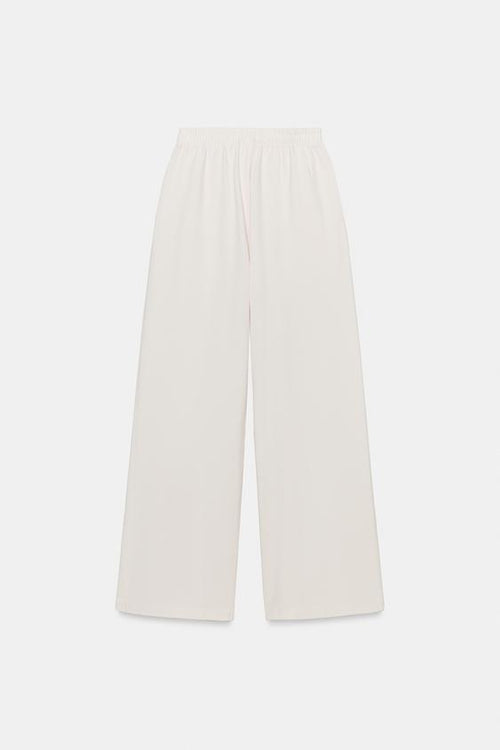 Zara Washed-Effect Wide-Leg Trousers (Pastel Pink)