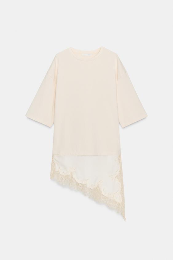 Zara Lace Combined T-Shirt