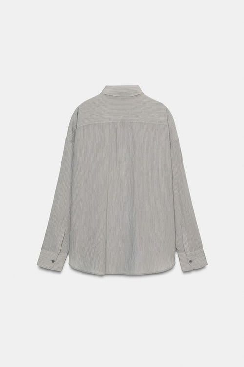 Zara ZW Collection Striped Flowing Shirt (Multicoloured)