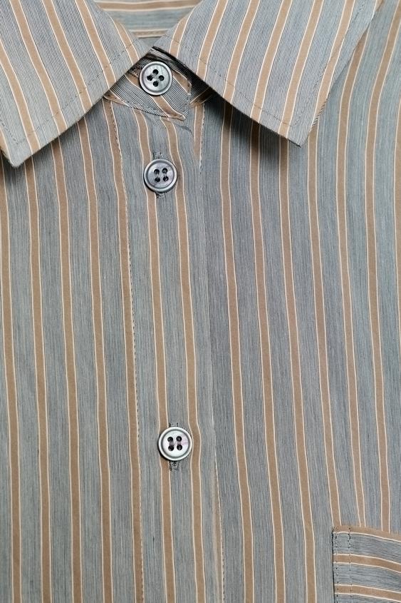 Zara ZW Collection Striped Flowing Shirt (Multicoloured)