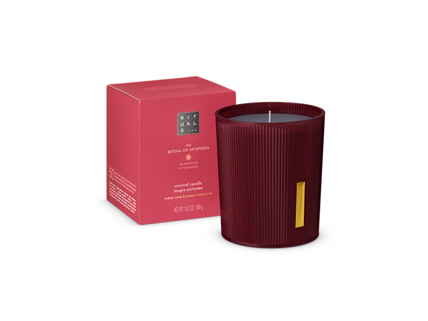 Rituals Ritual of Ayurveda Scented Candle in Indian Rose & Sweet Almond Oil