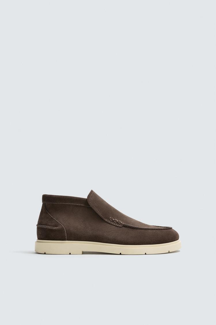 Zara Casual Leather Boots (Brown)