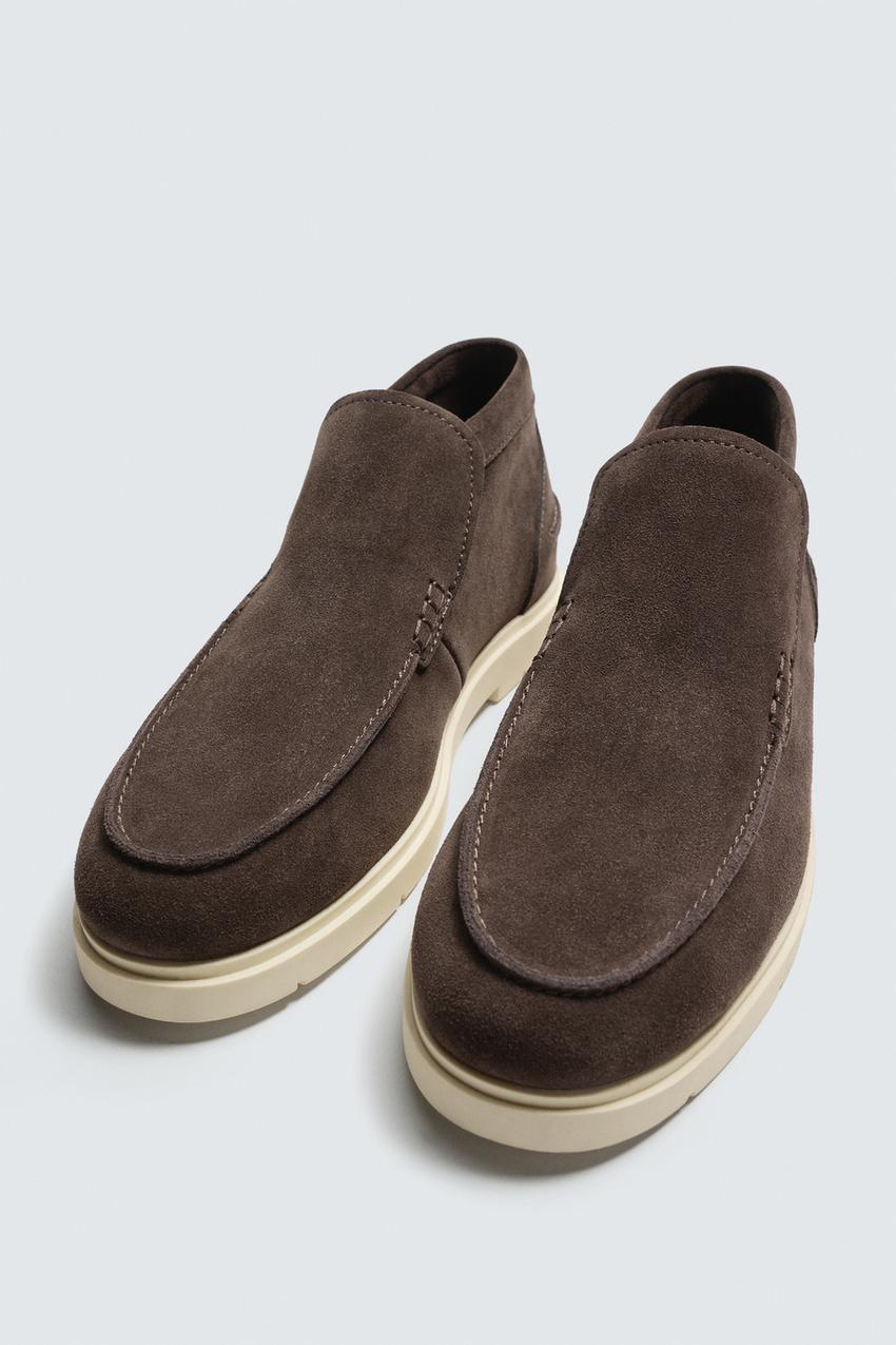 Zara Casual Leather Boots (Brown)