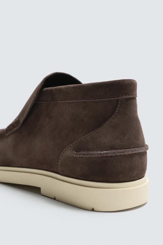 Zara Casual Leather Boots (Brown)