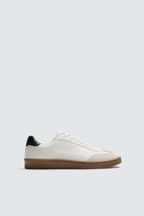 Zara Trainers with Contrast Sole (White)