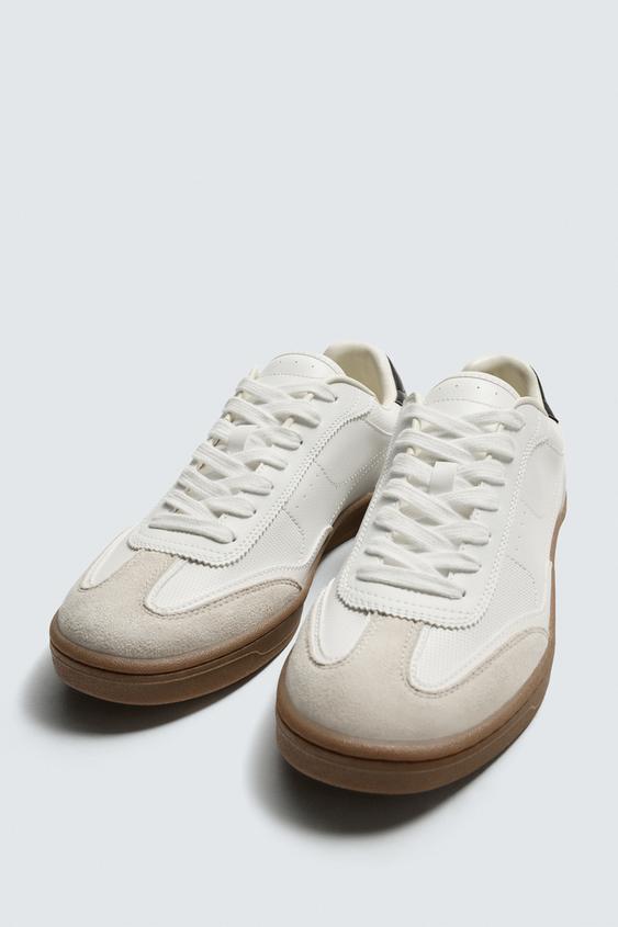 Zara Trainers with Contrast Sole (White)