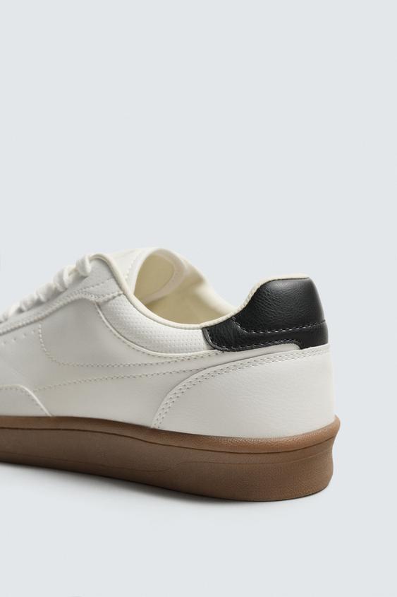 Zara Trainers with Contrast Sole (White)