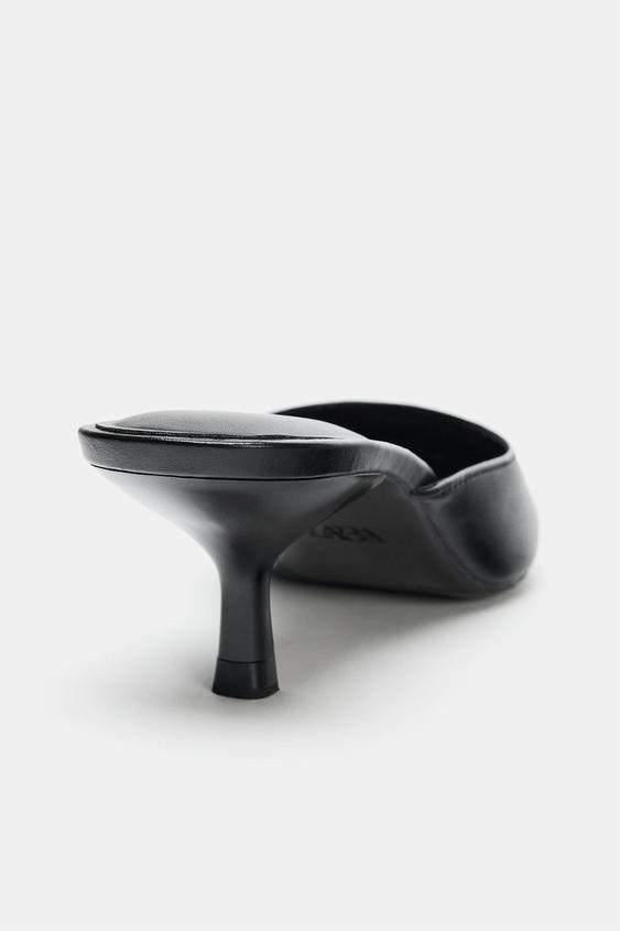 Zara Mule Heel Shoes (Black)