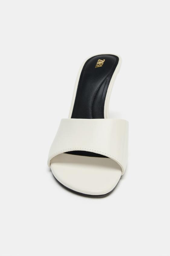 Zara Slingback Heel Sandals (White)