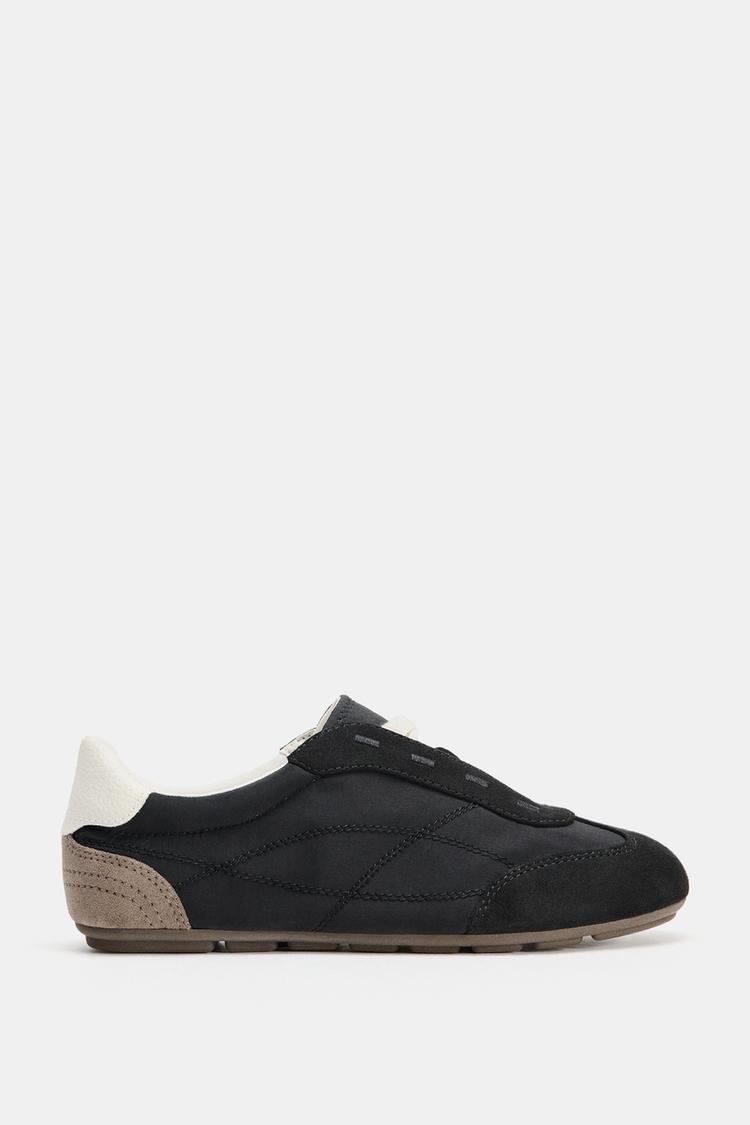 Zara Soft Contrast Running Trainers (Black)
