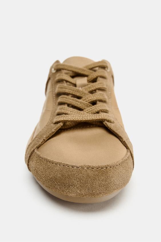 Zara Soft Derby Trainers (Brown)
