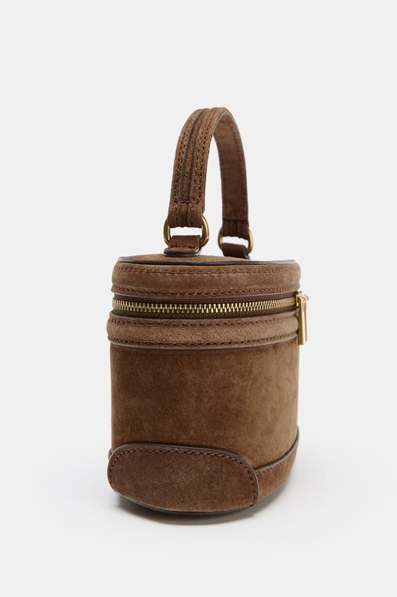 Zara Leather Vanity Handbag (Brown)