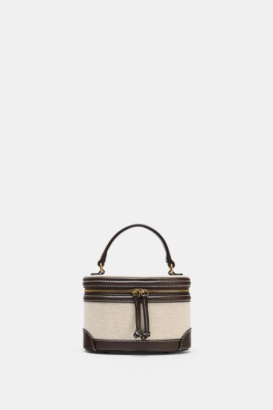 Zara Contrast Rigid Bag (Light Beige)