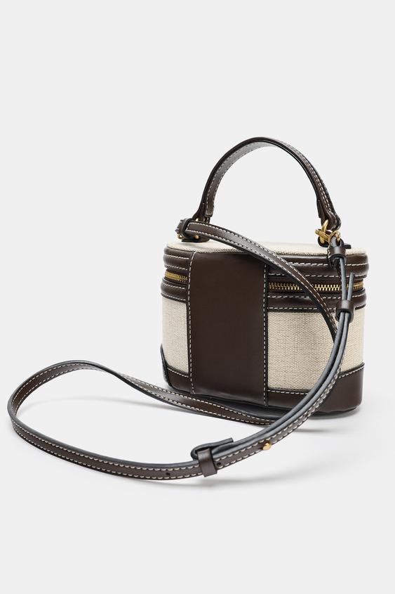 Zara Contrast Rigid Bag (Light Beige)