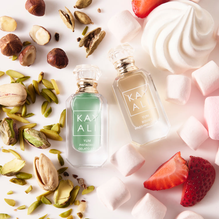 Kayali Yum Pistachio Gelato 33 and Yum Boujee Marshmallow 81 Mini Duo