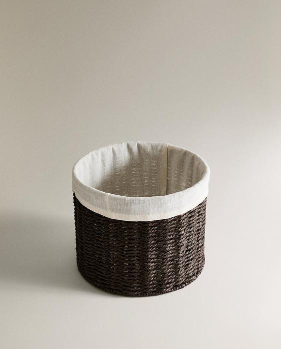 Zara Home Round Basket with Cotton Lining