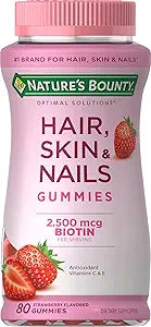 Nature's Bounty Hair Skin & Nails Gummies with Biotin 2500mcg