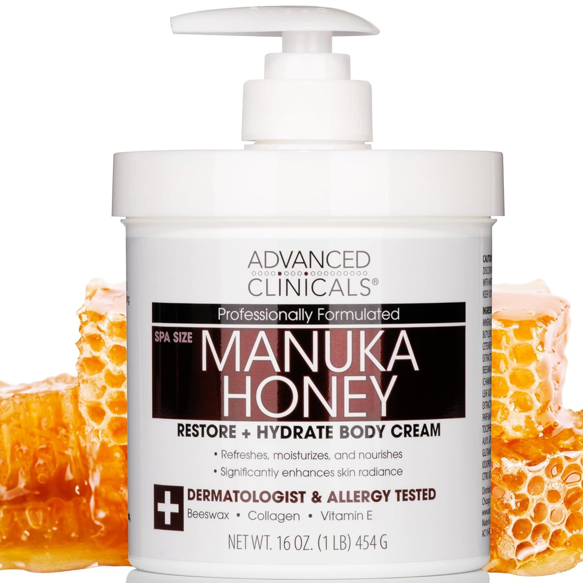 Advanced Clinicals Manuka Honey Restore and Hydrate Body Cream 454g