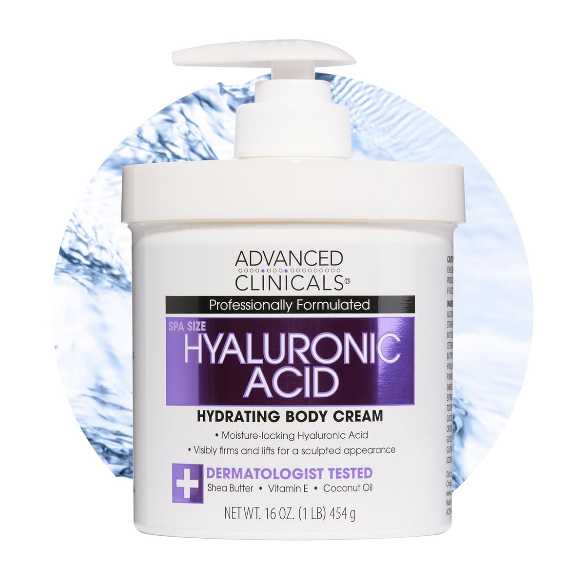 Advanced Clinicals Hyaluronic Acid Hydrating Body Cream Large 545g