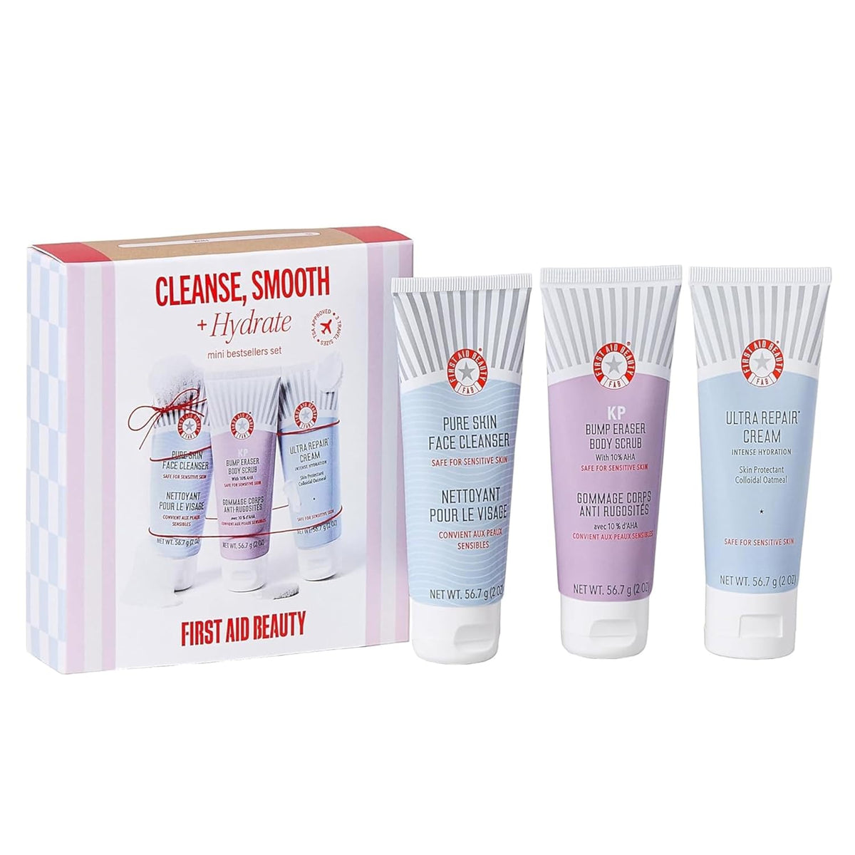 First Aid Beauty Cleanse, Smooth and Hydrate Mini Bestsellers Set