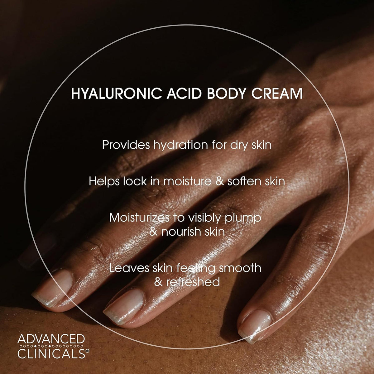 Advanced Clinicals Hyaluronic Acid Hydrating Body Cream Large 545g