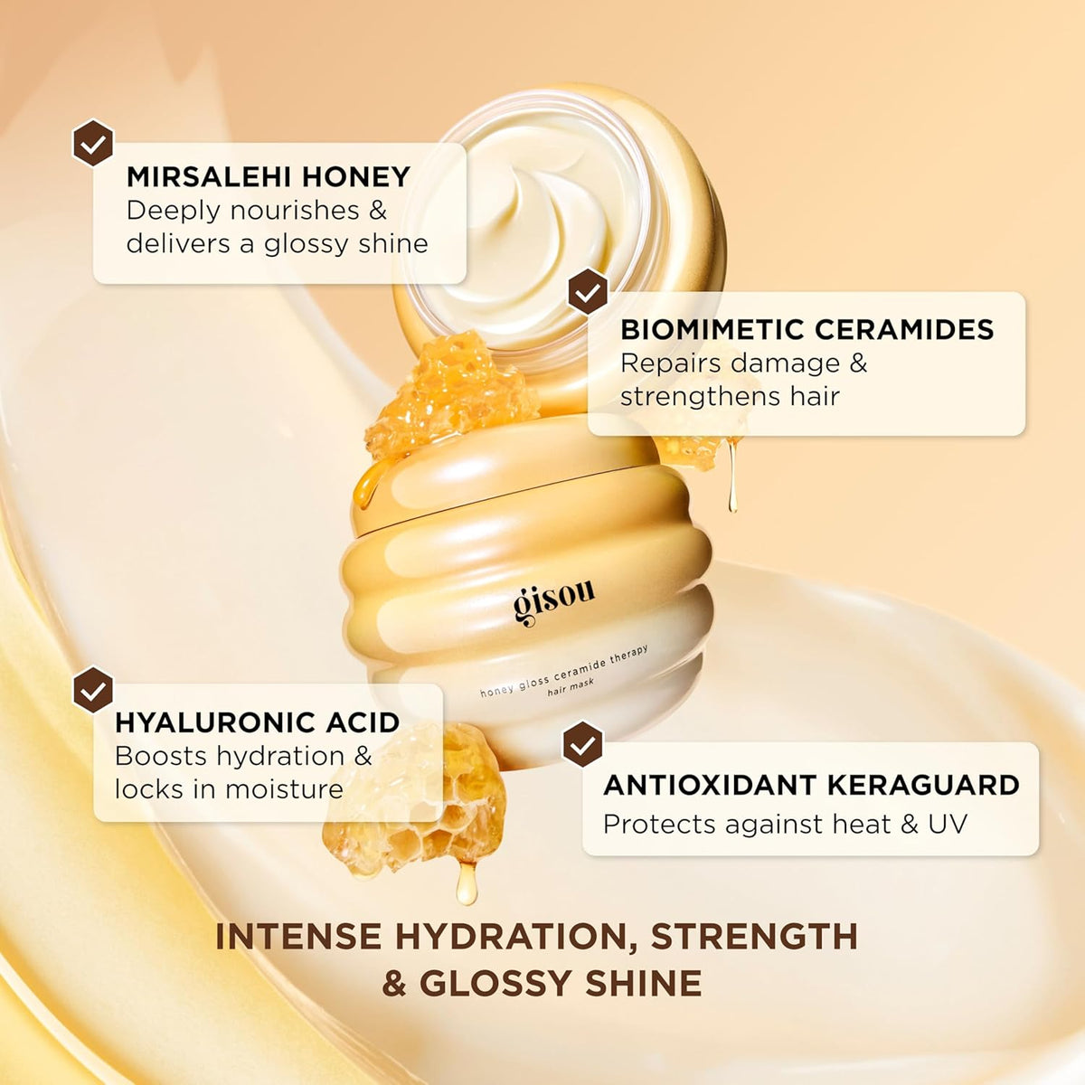 Gisou Honey Gloss Ceramide Therapy Hair Mask