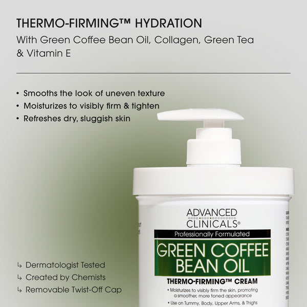 Advanced Clinicals Green Coffee Bean Oil Thermo Firming Cream 454g