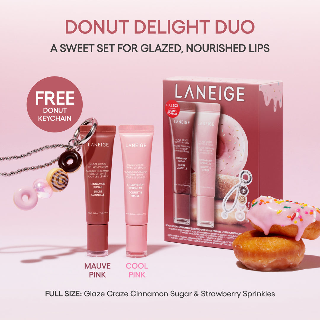 Laneige Donut Delight Lip Serum Duo with Mini Creams