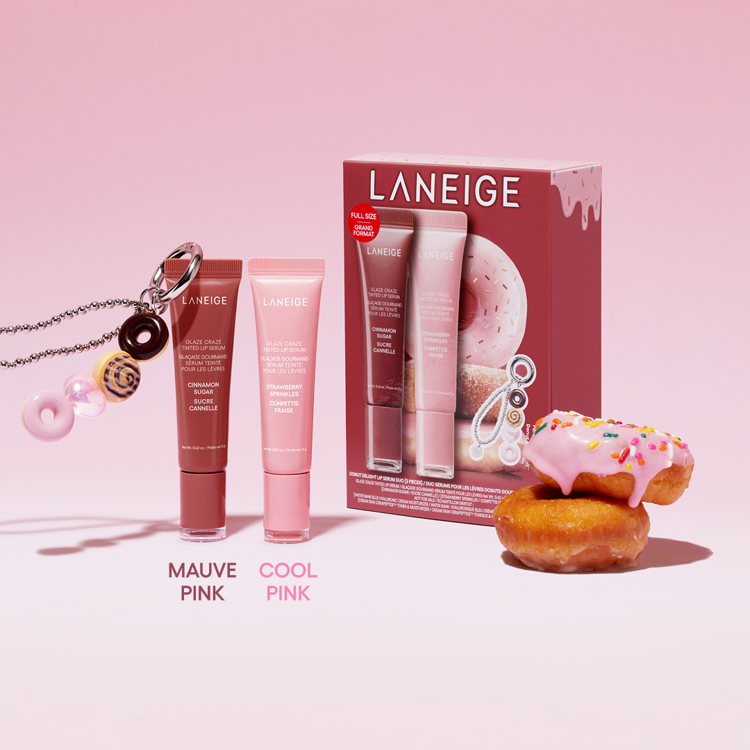 Laneige Donut Delight Lip Serum Duo with Mini Creams