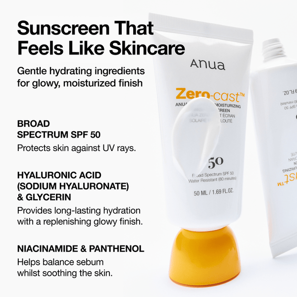 ANUA Zero-Cast Sunscreen SPF50+