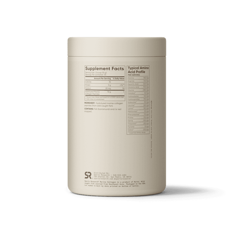 Sports Research Collagen UP Marine Collagen with HA and Vitamin C