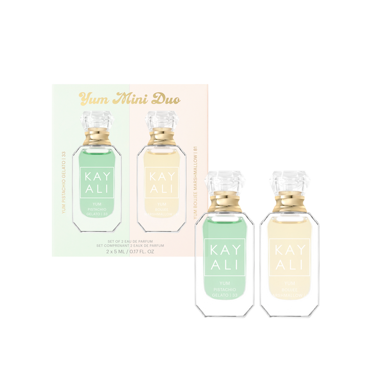 Kayali Yum Pistachio Gelato 33 and Yum Boujee Marshmallow 81 Mini Duo